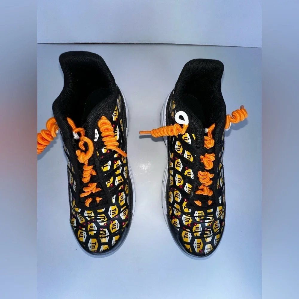 Nike Air Max Plus QS PS Child Size 13C Allover Logo Black Sneakers BQ1936-002 13